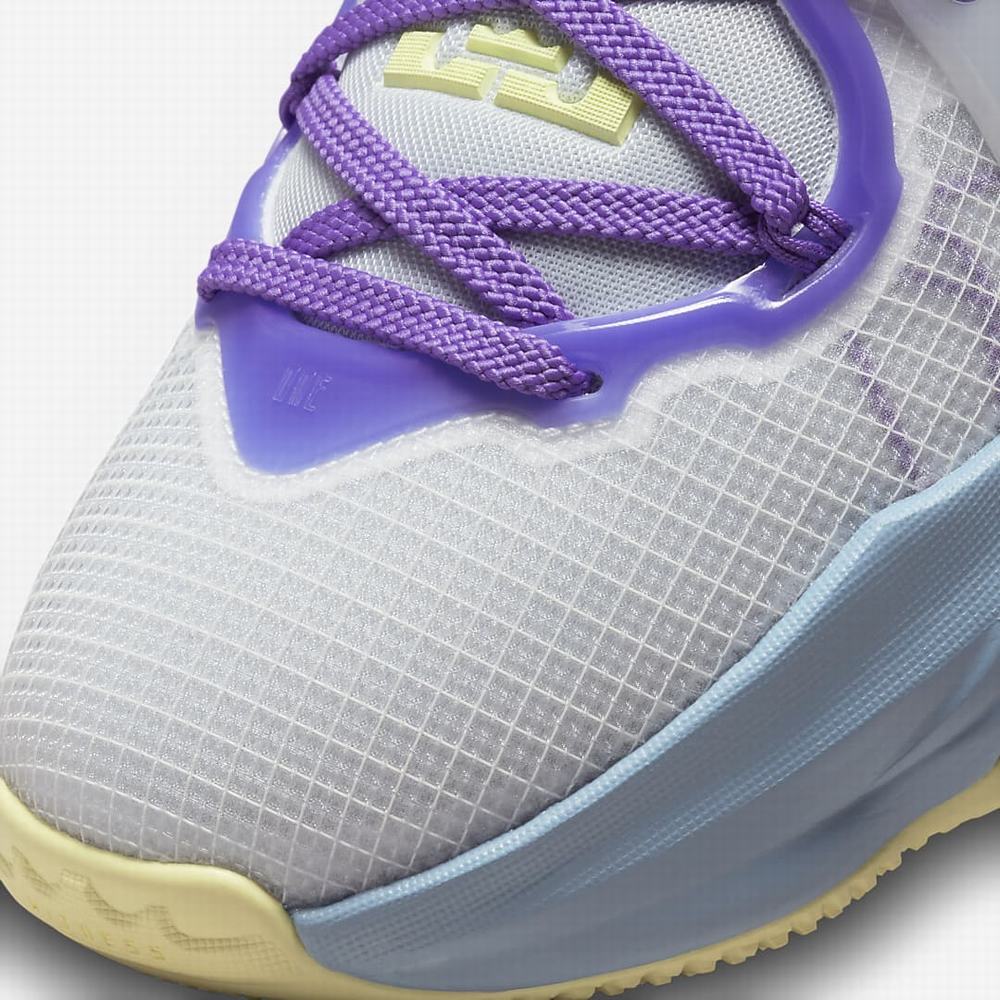 Nike LeBron 19 Gyerek Kosárlabda Cipő Kék Lila | NI1762-M10