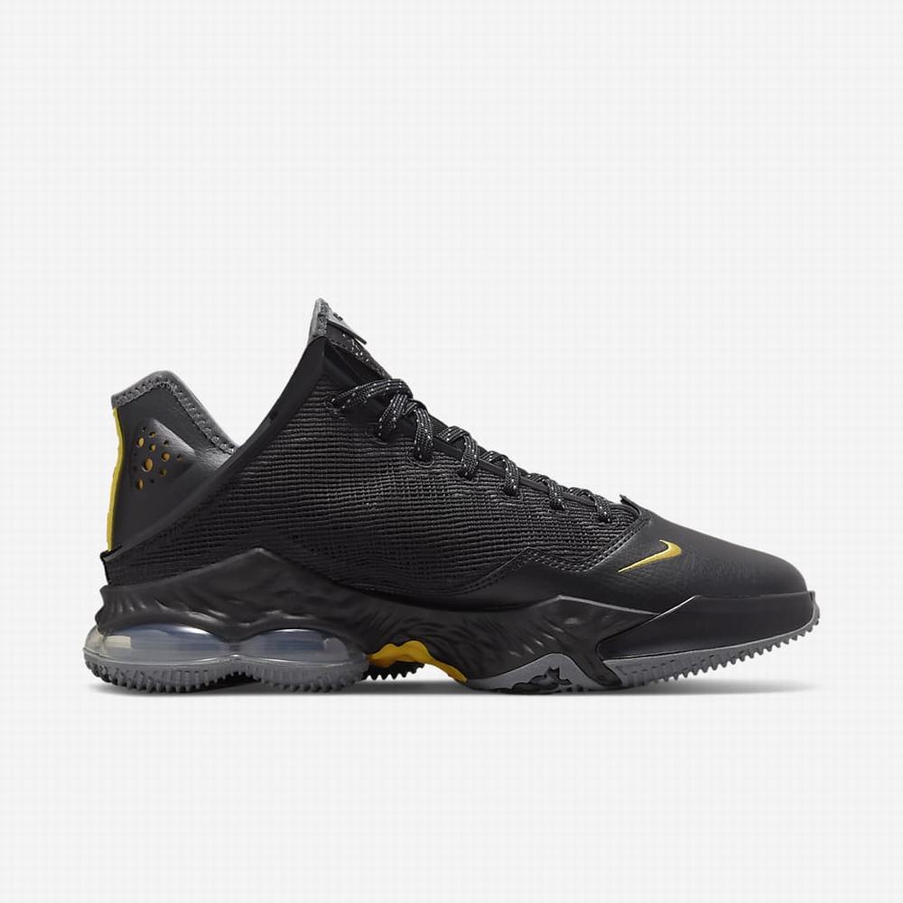 Nike LeBron 19 Low Férfi Kosárlabda Cipő Fekete Szürke Arany | NI6431-H18