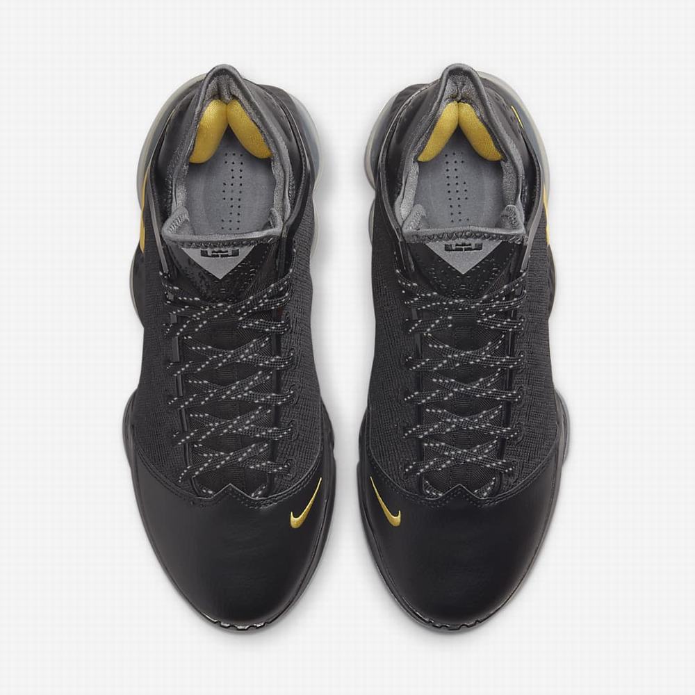 Nike LeBron 19 Low Férfi Kosárlabda Cipő Fekete Szürke Arany | NI6431-H18