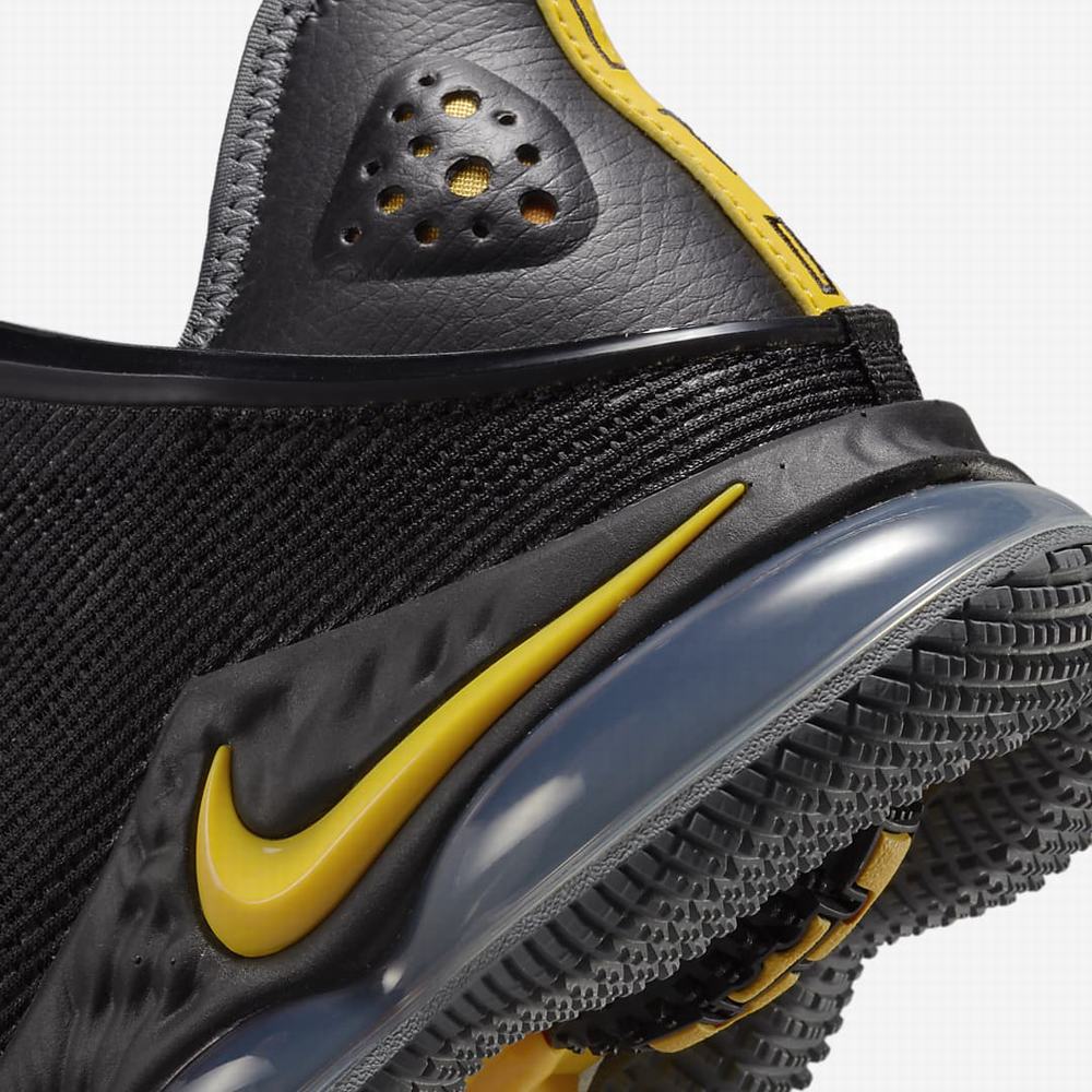Nike LeBron 19 Low Férfi Kosárlabda Cipő Fekete Szürke Arany | NI6431-H18