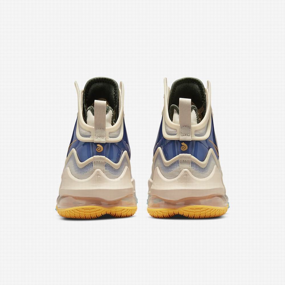 Nike LeBron 19 Női Kosárlabda Cipő Fehér Királykék Türkiz Arany | NI2695-F35