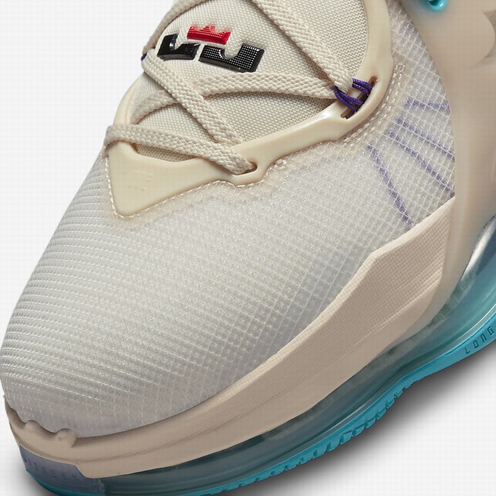 Nike LeBron 19 Női Kosárlabda Cipő Fehér Királykék Türkiz Arany | NI2695-F35