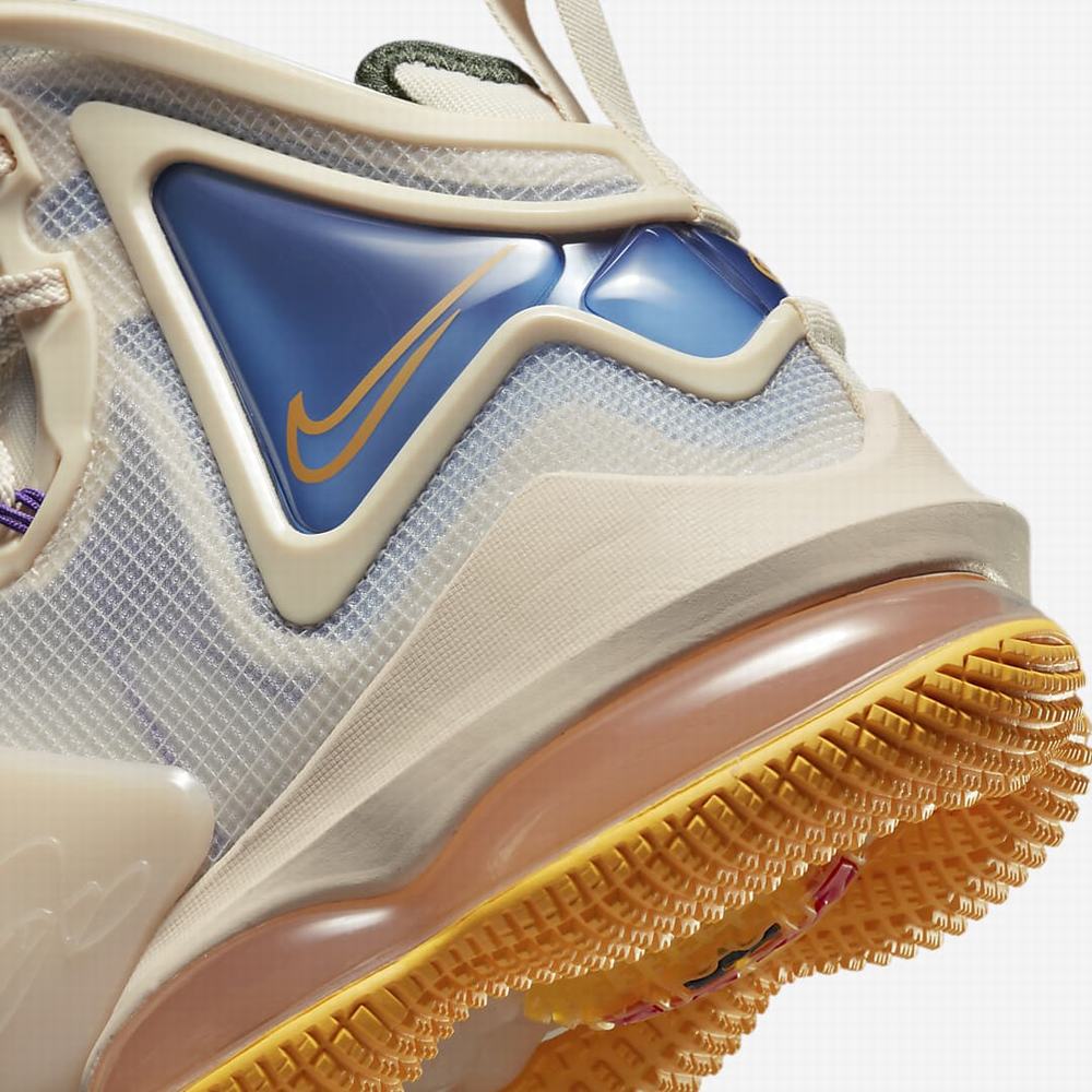 Nike LeBron 19 Női Kosárlabda Cipő Fehér Királykék Türkiz Arany | NI2695-F35