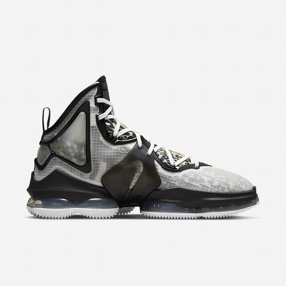 Nike LeBron 19 Női Kosárlabda Cipő Fehér Fekete Metal Arany | NI6451-B76