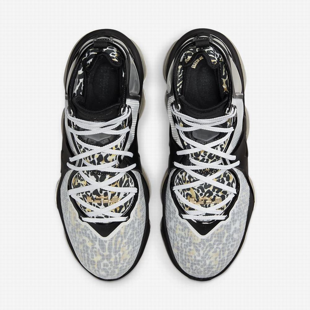 Nike LeBron 19 Női Kosárlabda Cipő Fehér Fekete Metal Arany | NI6451-B76