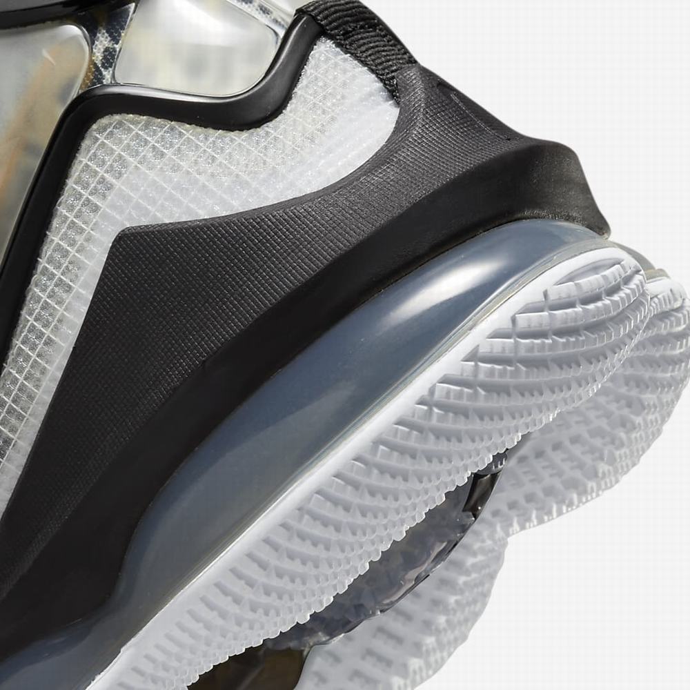 Nike LeBron 19 Női Kosárlabda Cipő Fehér Fekete Metal Arany | NI6451-B76