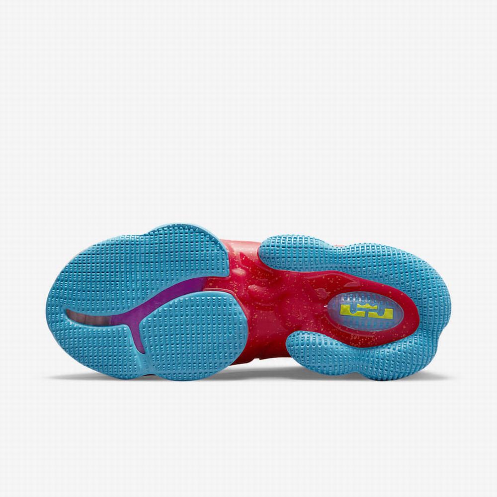Nike LeBron 19 Női Kosárlabda Cipő Piros Kék Lila Piros | NI5219-M01