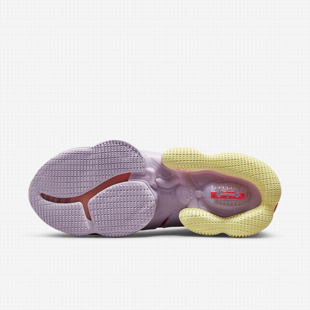 Nike LeBron 19 Női Kosárlabda Cipő Világos Piros Kék | NI6784-S54