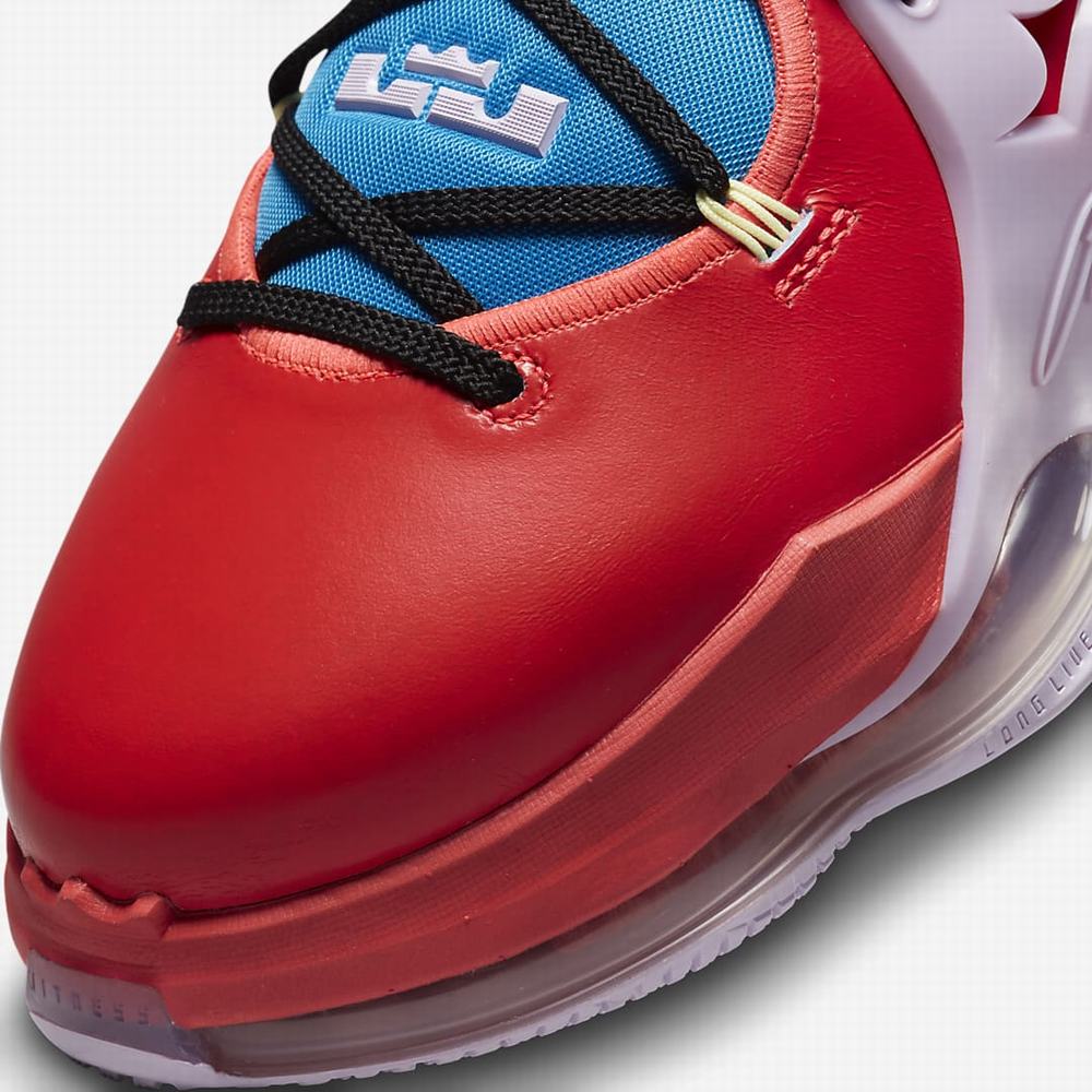 Nike LeBron 19 Női Kosárlabda Cipő Világos Piros Kék | NI6784-S54