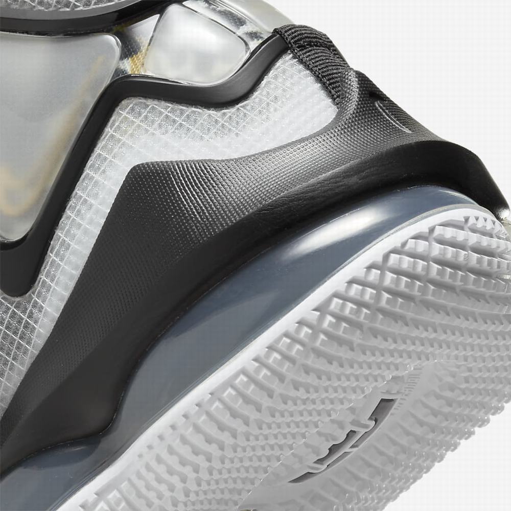 Nike LeBron 19 SE Gyerek Kosárlabda Cipő Fehér Fekete Metal Arany | NI2174-C35