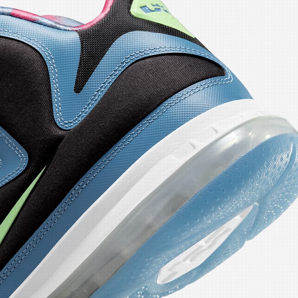 Nike LeBron IX Férfi Utcai Cipő Fekete Kék Piros Világos Zöld | NI1049-Y84