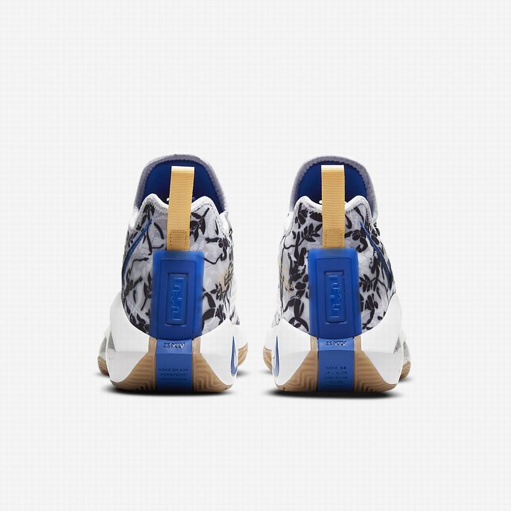 Nike LeBron Soldier 14 Férfi Kosárlabda Cipő Fekete Királykék Fehér | NI0512-U73
