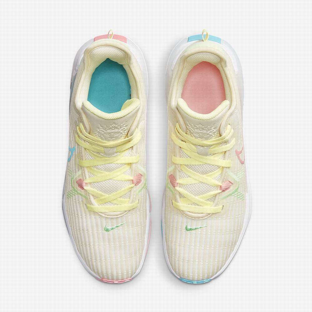 Nike LeBron Witness 6 Női Kosárlabda Cipő Bézs Zöld Kék | NI0574-P03