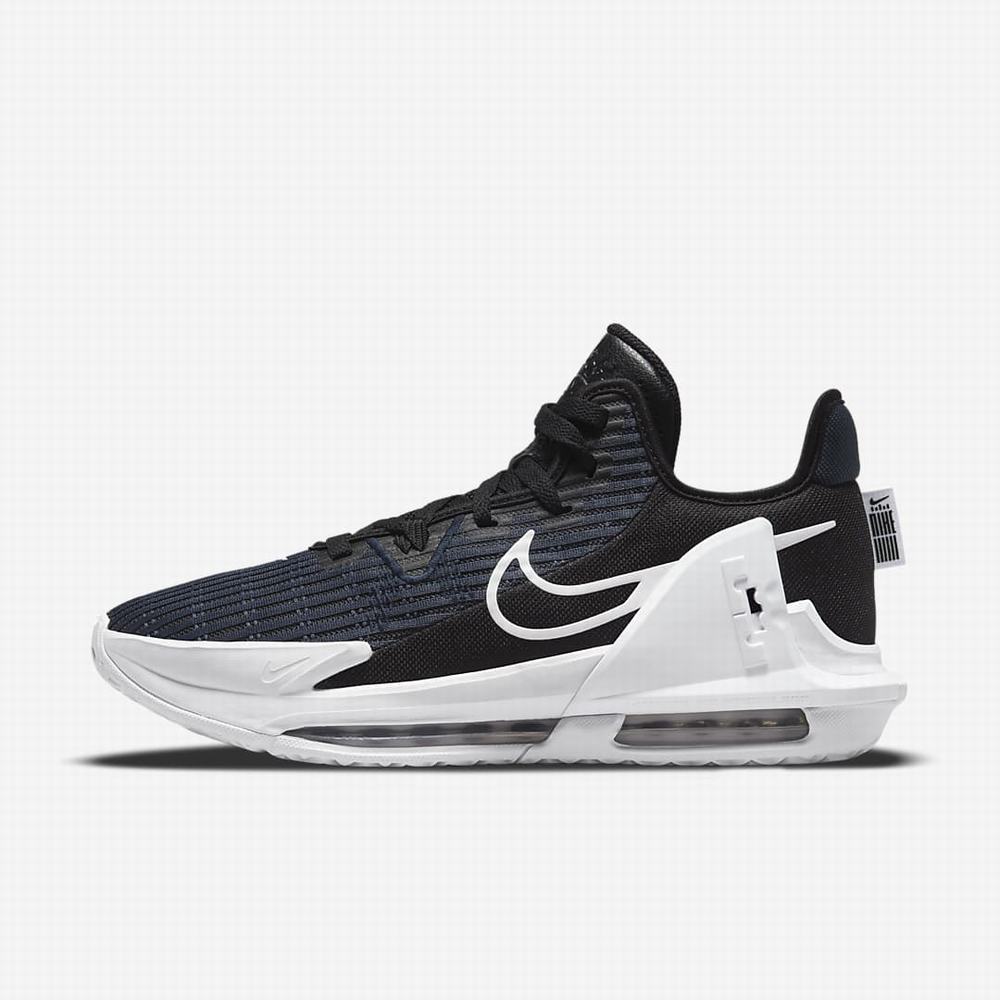 Nike LeBron Witness 6 Női Kosárlabda Cipő Fekete Sötétobszidián Fehér | NI1976-T62