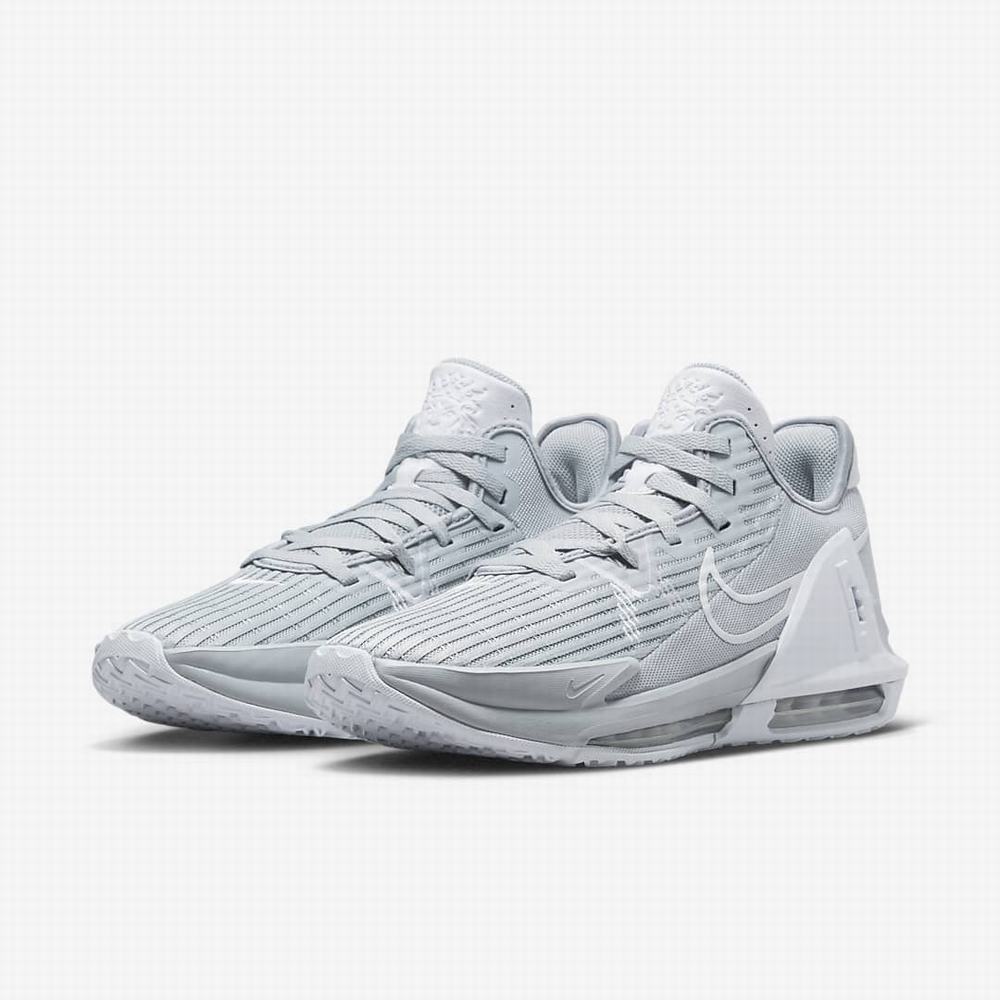 Nike LeBron Witness 6 (Team) Férfi Kosárlabda Cipő Szürke Szürke Fehér | NI3720-P50