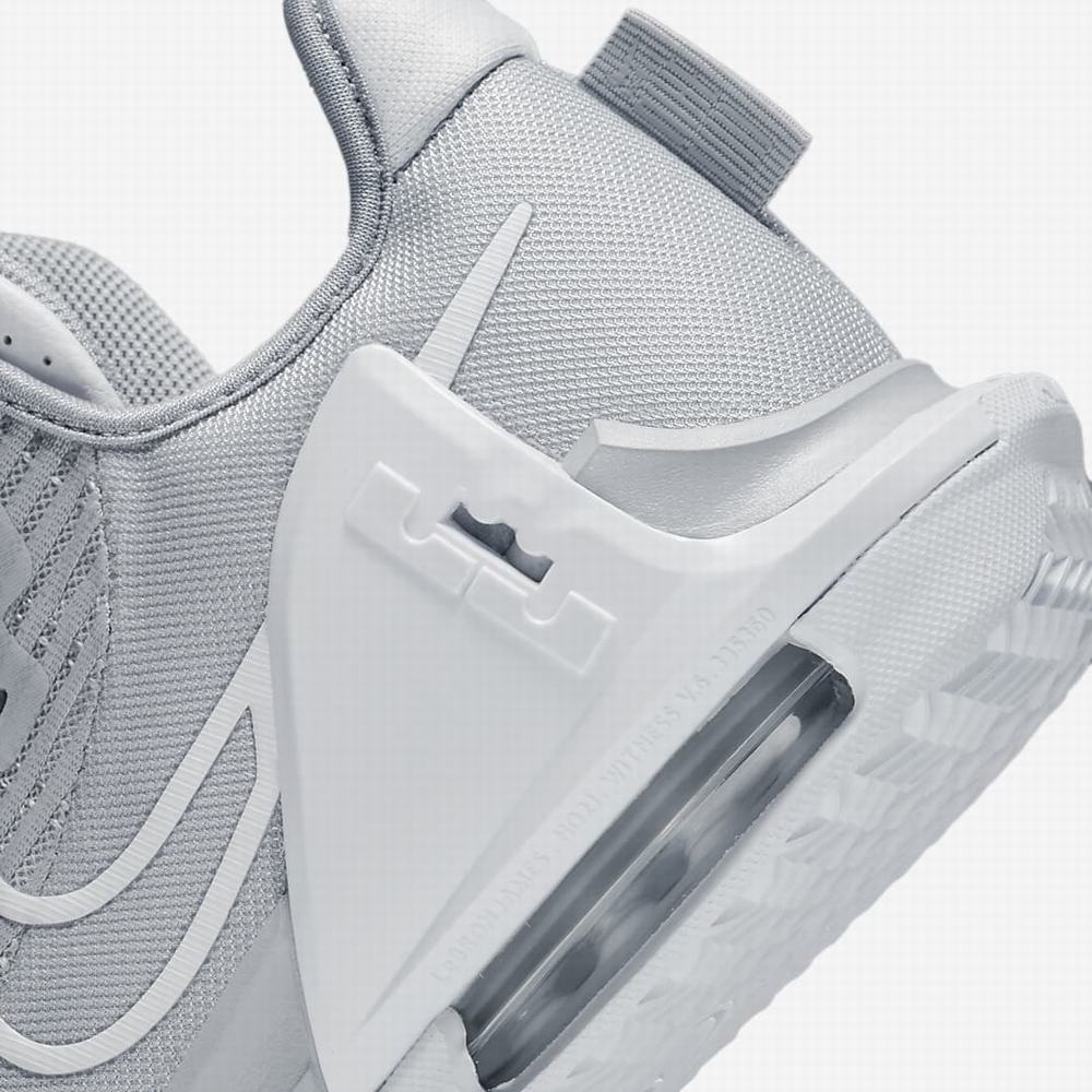 Nike LeBron Witness 6 (Team) Férfi Kosárlabda Cipő Szürke Szürke Fehér | NI3720-P50