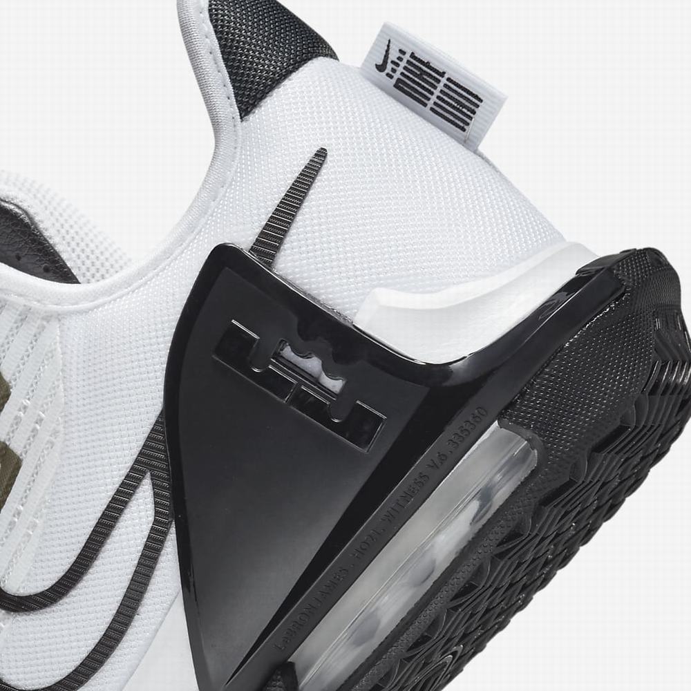 Nike LeBron Witness 6 (Team) Férfi Kosárlabda Cipő Fehér Fekete | NI4607-V96