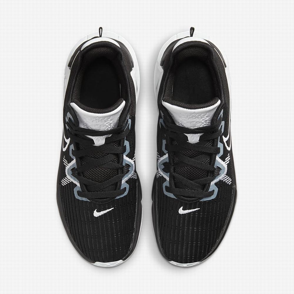 Nike LeBron Witness 6 (Team) Férfi Kosárlabda Cipő Fekete Fehér | NI8957-X82