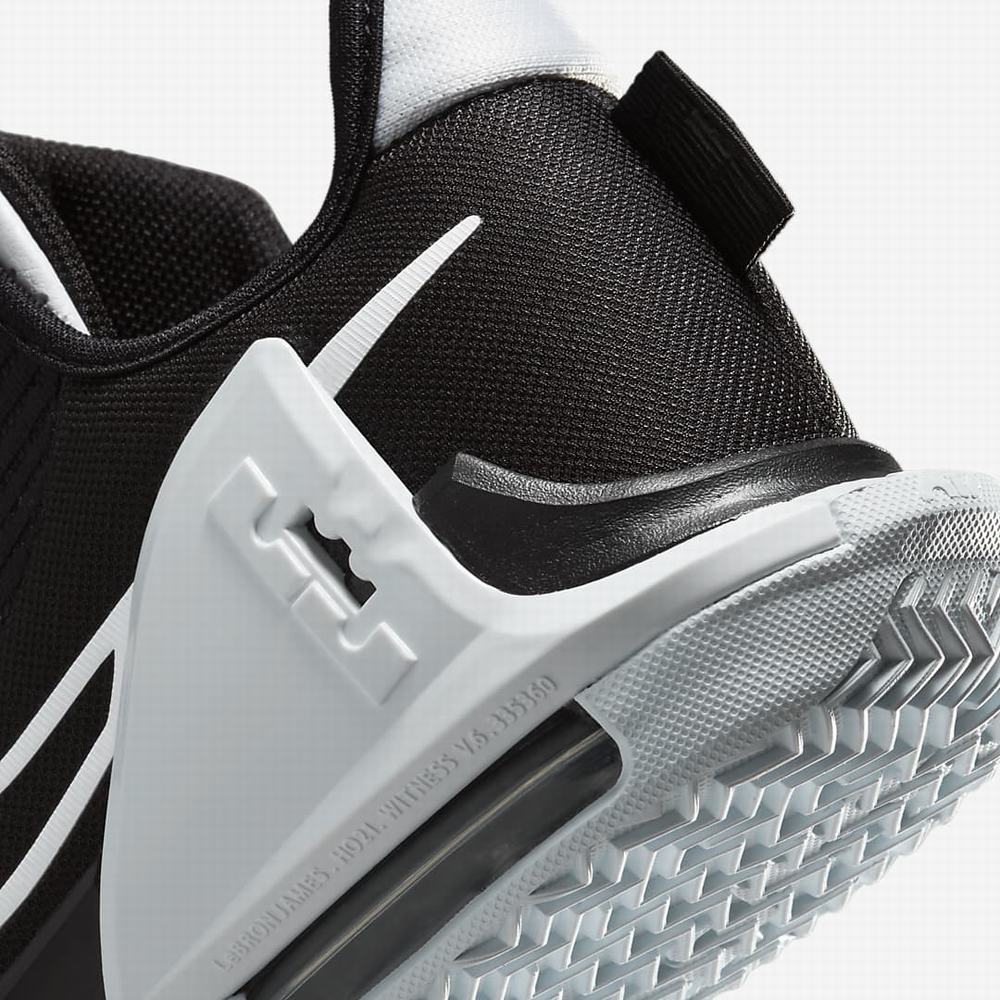 Nike LeBron Witness 6 (Team) Férfi Kosárlabda Cipő Fekete Fehér | NI8957-X82