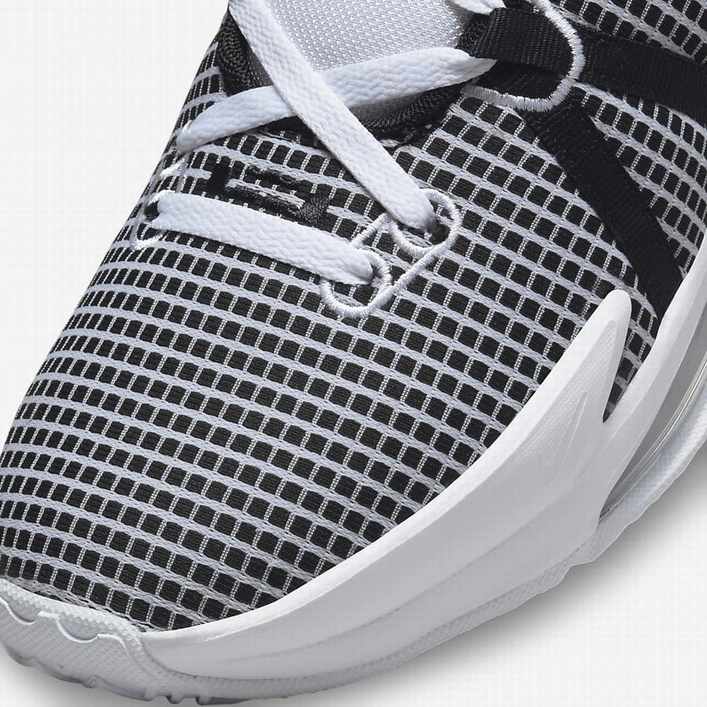 Nike LeBron Witness 7 Férfi Kosárlabda Cipő Fehér Fekete Metal Titán | NI5928-Y36