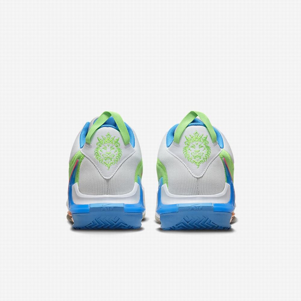 Nike LeBron Witness 7 Férfi Kosárlabda Cipő Szürke Szürke Kék Rózsaszín | NI7018-P28