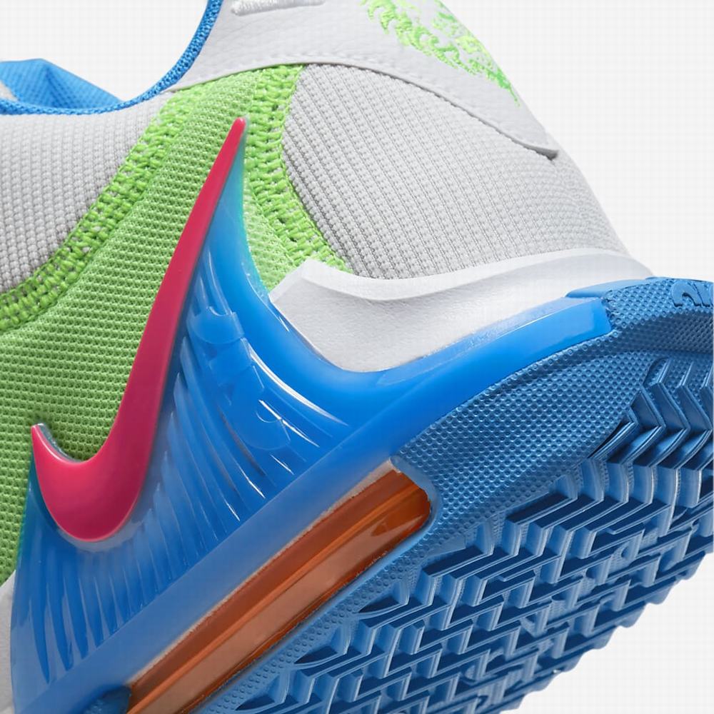 Nike LeBron Witness 7 Férfi Kosárlabda Cipő Szürke Szürke Kék Rózsaszín | NI7018-P28