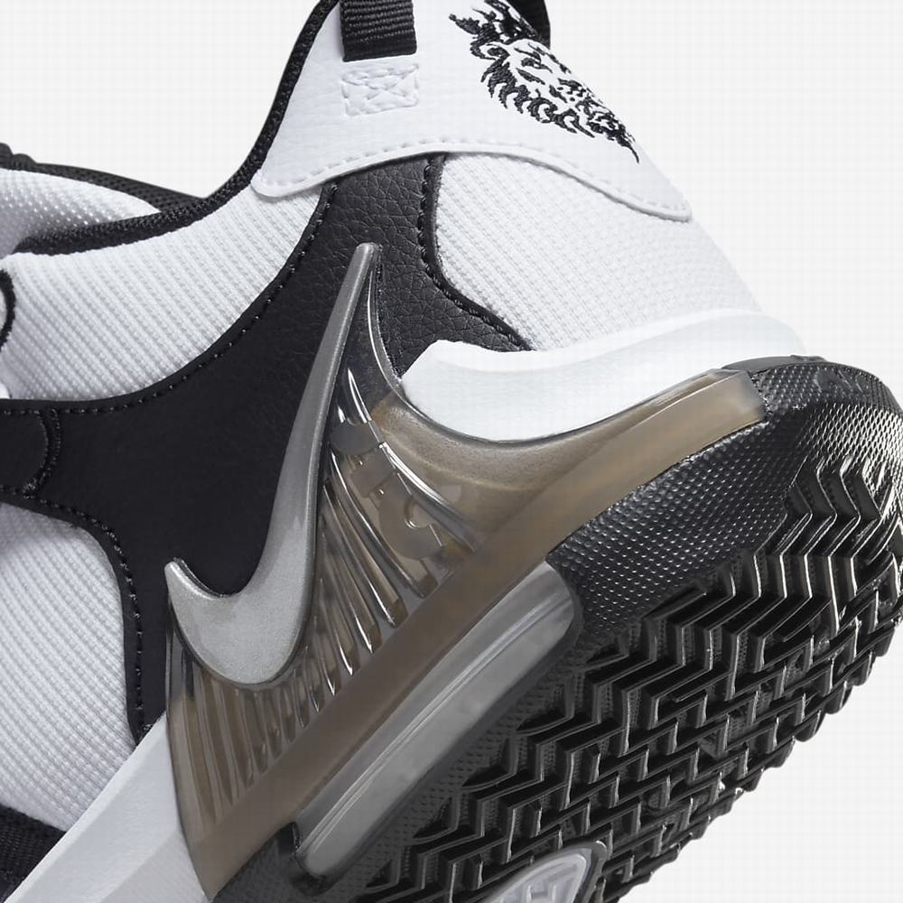 Nike LeBron Witness 7 Gyerek Kosárlabda Cipő Fehér Fekete Metal Titán | NI3827-H53