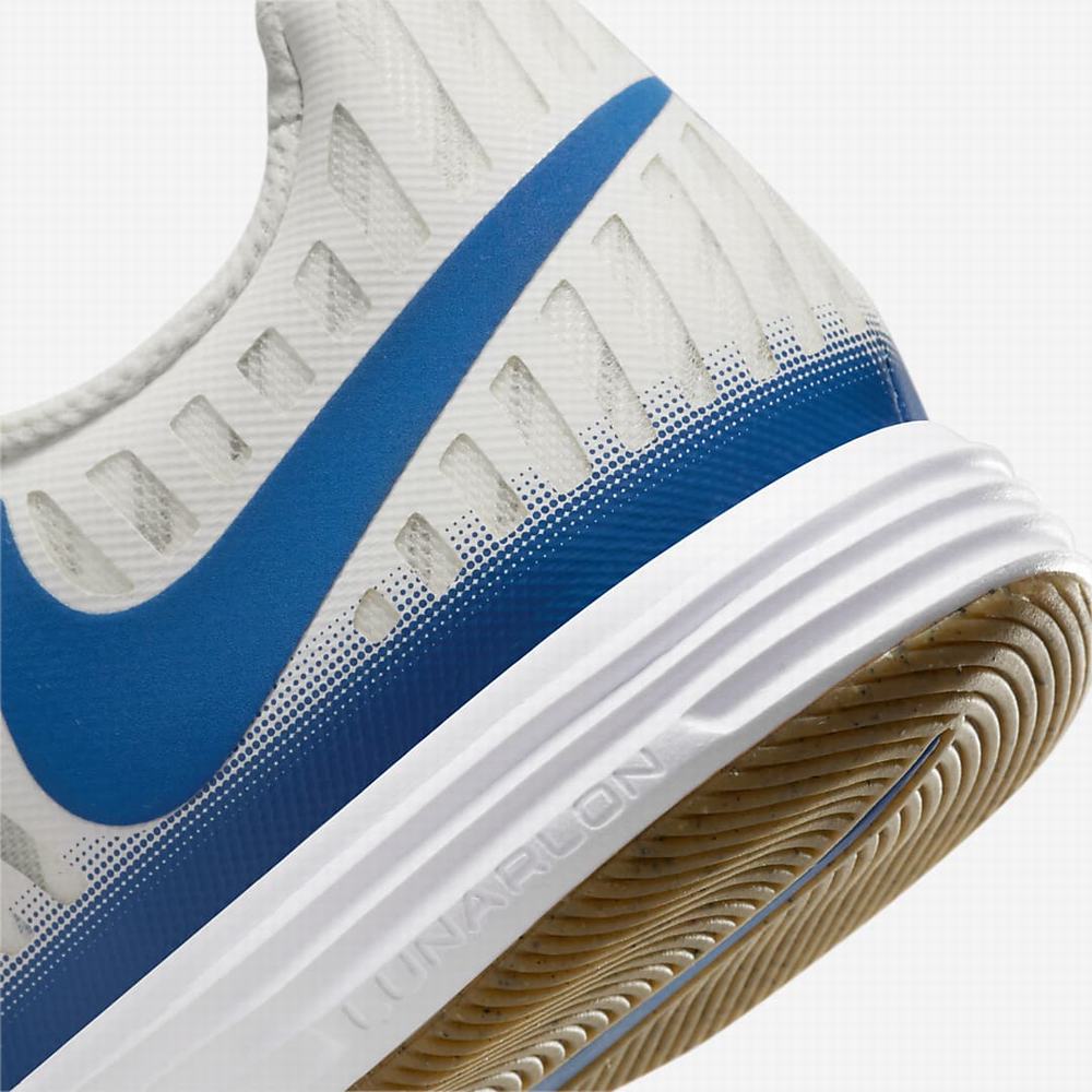 Nike Lunar Gato II IC Női Focicipő Bézs Fehér Világos Barna Kék | NI5628-R46