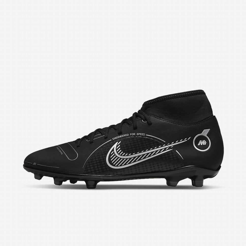Nike Mercurial Superfly 8 Club MG Multi-Ground Férfi Focicipő Fekete Szürke Metal Titán | NI8693-F72