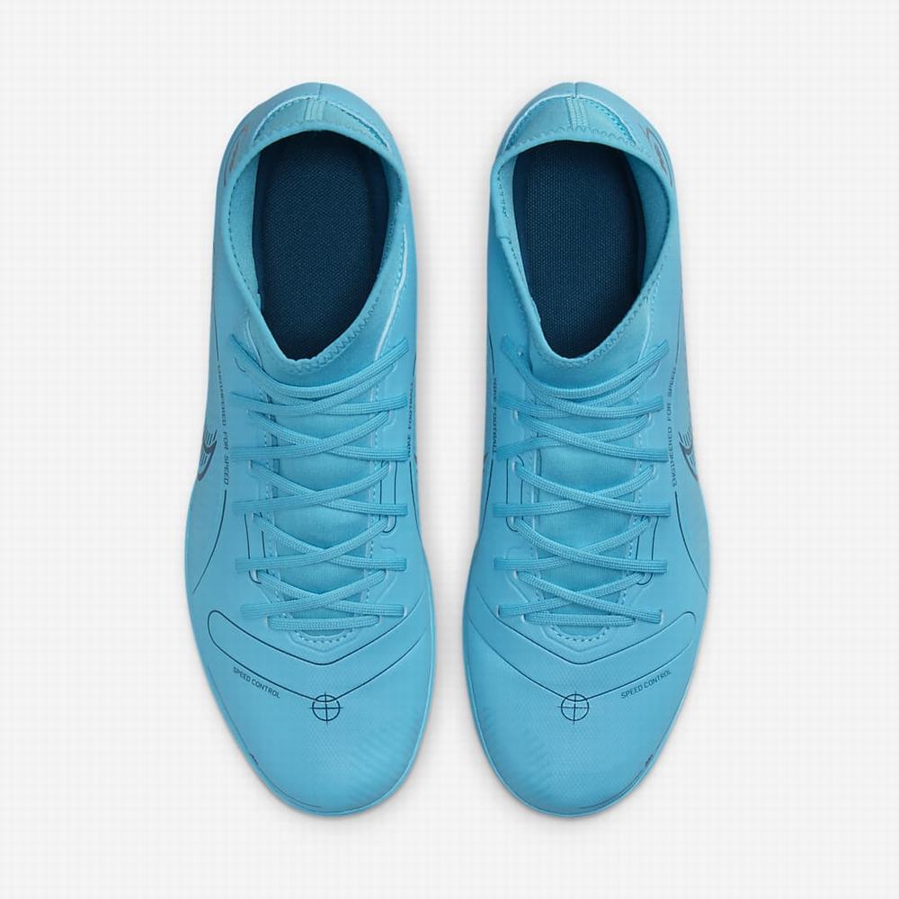 Nike Mercurial Superfly 8 Club TF Turf Férfi Focicipő Kék Narancssárga | NI2895-L39