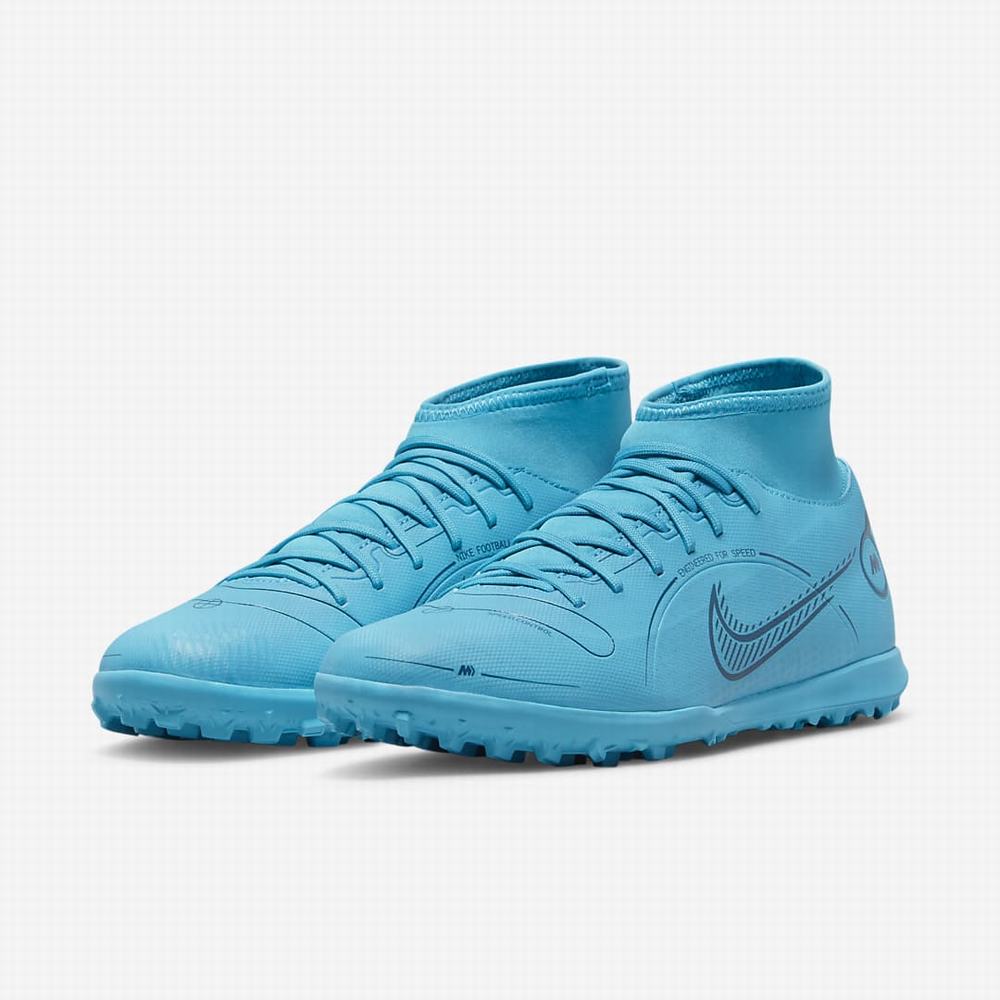 Nike Mercurial Superfly 8 Club TF Turf Férfi Focicipő Kék Narancssárga | NI2895-L39