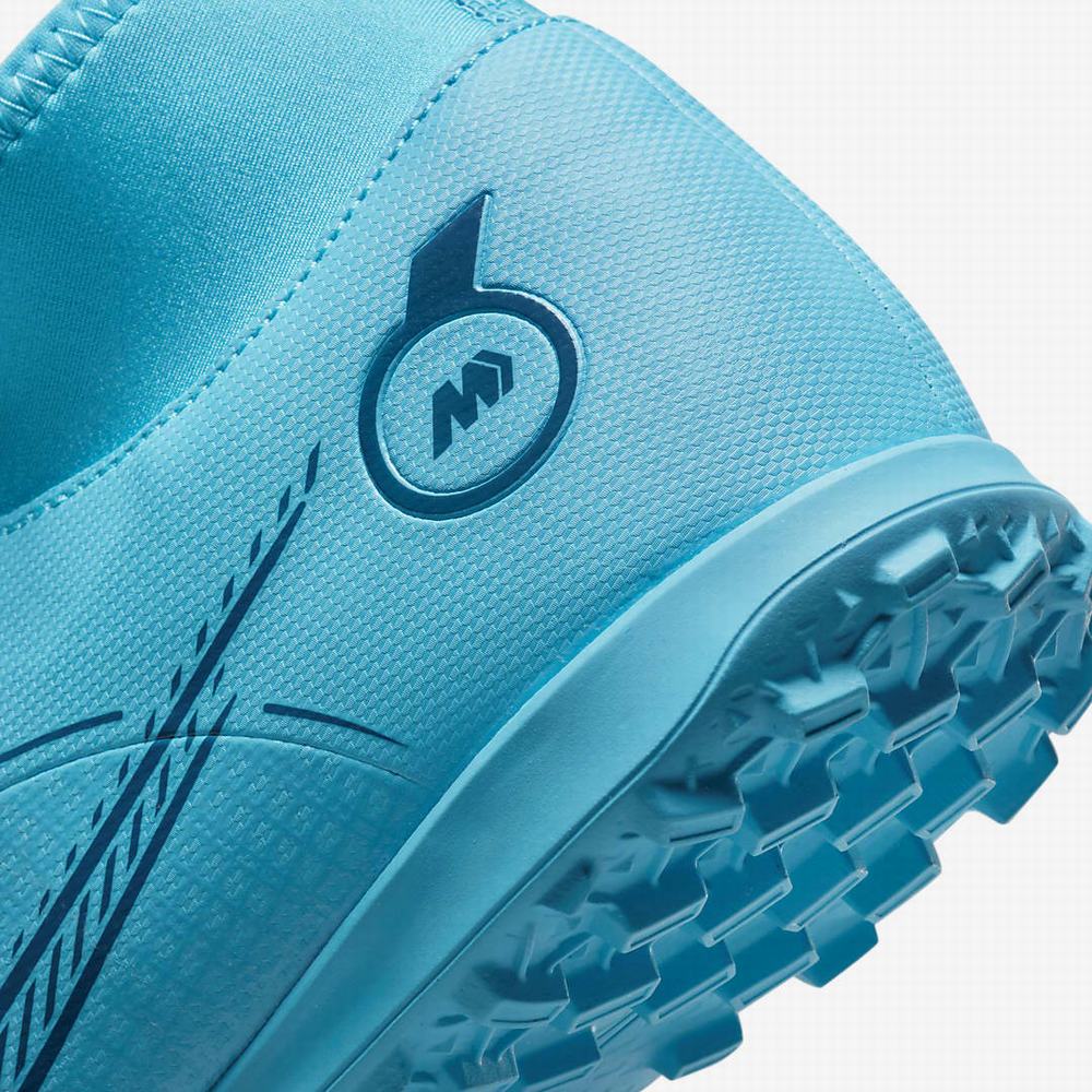 Nike Mercurial Superfly 8 Club TF Turf Férfi Focicipő Kék Narancssárga | NI2895-L39