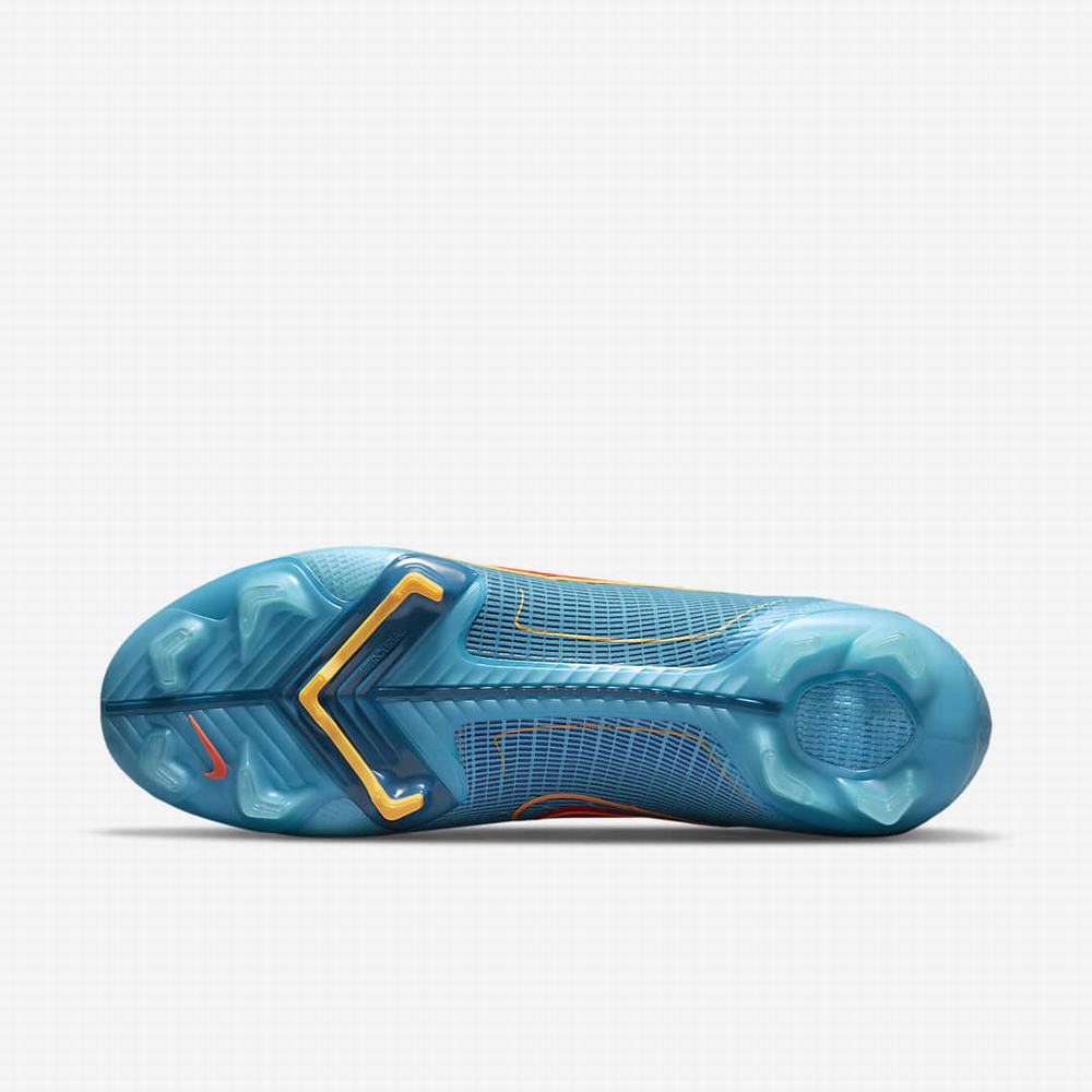 Nike Mercurial Superfly 8 Elite FG Firm-Ground Női Focicipő Kék Narancssárga | NI4086-W64