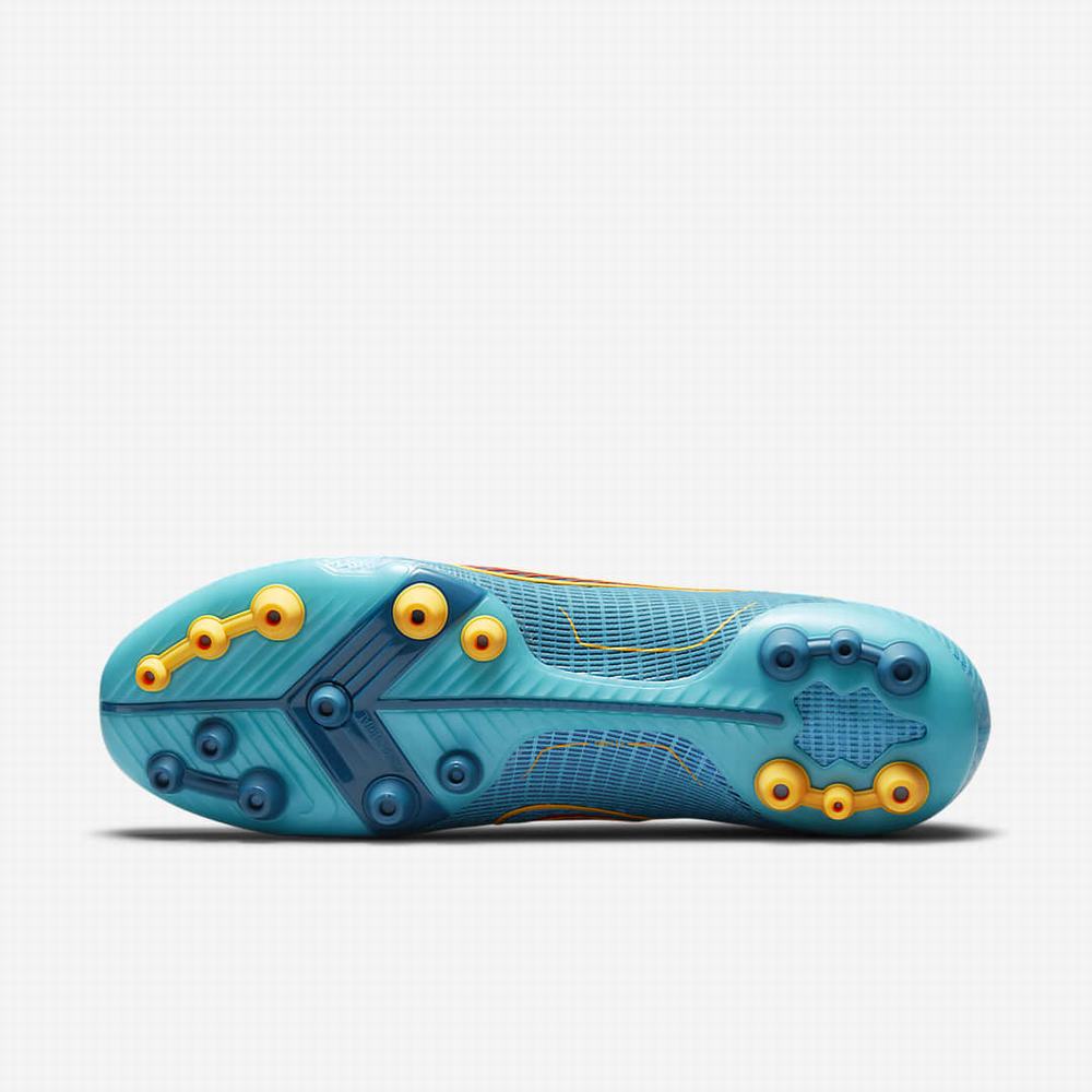 Nike Mercurial Vapor 14 Elite AG Artificial-Ground Női Focicipő Kék Narancssárga | NI2190-Y23