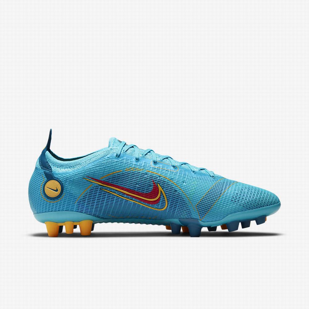 Nike Mercurial Vapor 14 Elite AG Artificial-Ground Női Focicipő Kék Narancssárga | NI2190-Y23