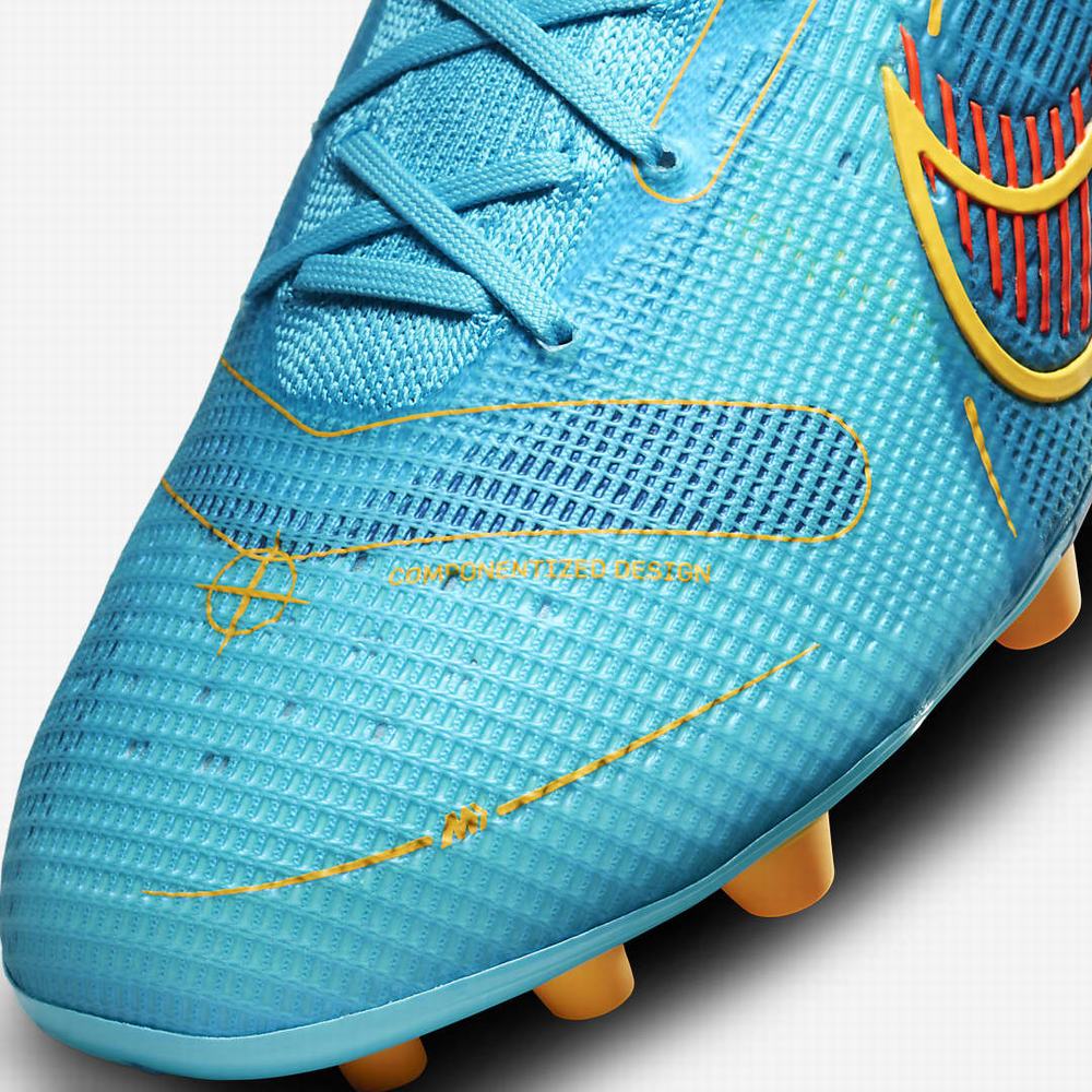 Nike Mercurial Vapor 14 Elite AG Artificial-Ground Női Focicipő Kék Narancssárga | NI2190-Y23