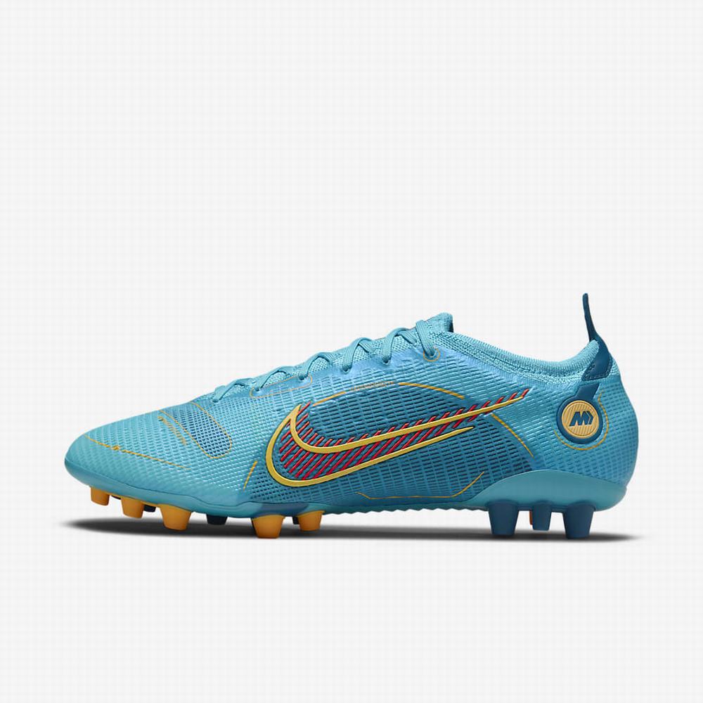 Nike Mercurial Vapor 14 Elite AG Artificial-Ground Női Focicipő Kék Narancssárga | NI2190-Y23