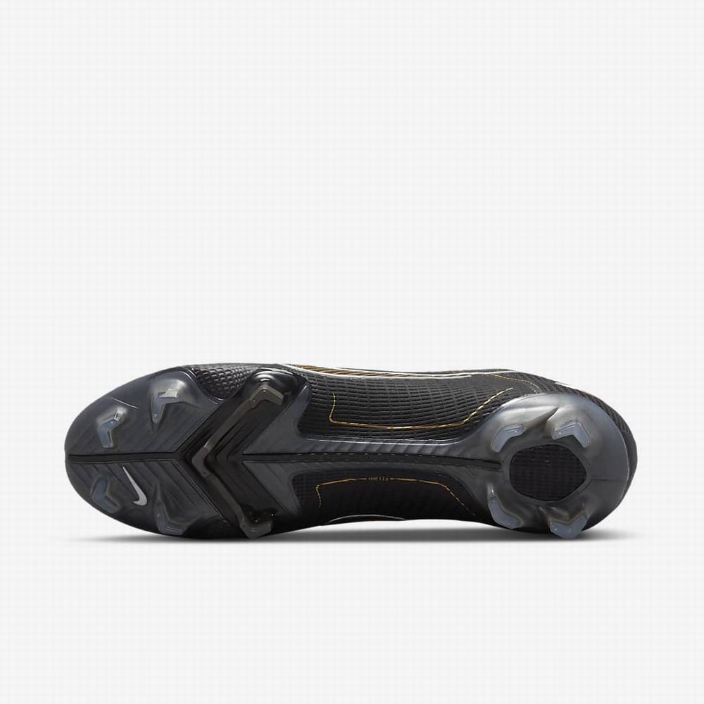 Nike Mercurial Vapor 14 Elite FG Firm-Ground Férfi Focicipő Fekete Metal Titán Szürke Metal Arany | NI2301-P84