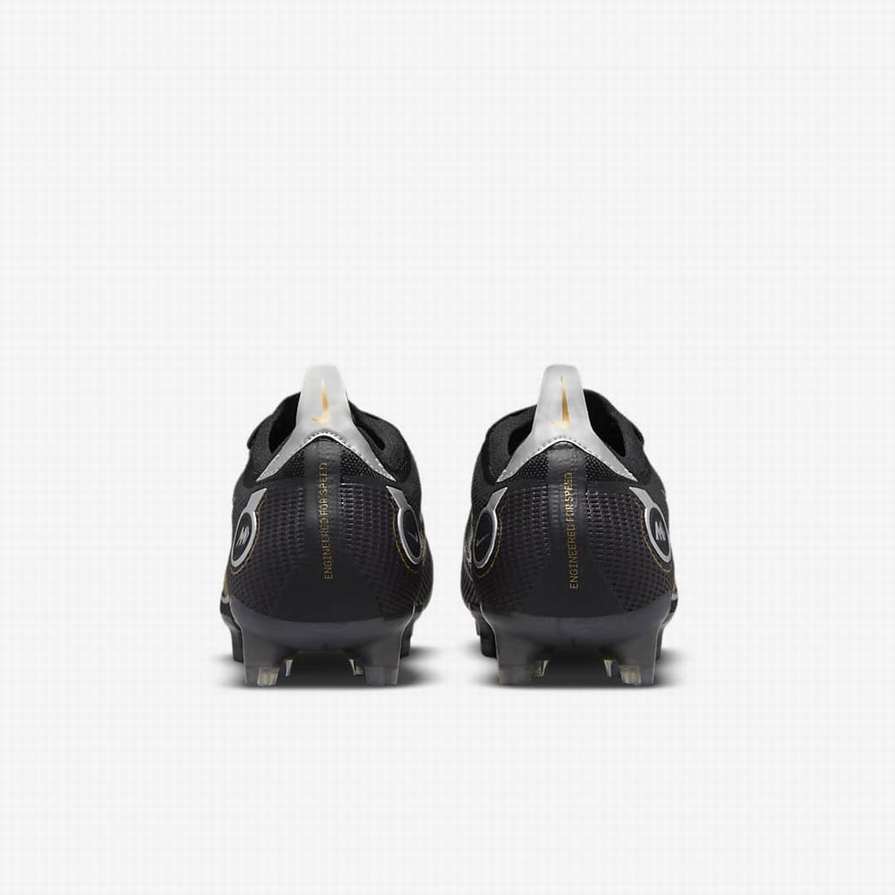 Nike Mercurial Vapor 14 Elite FG Firm-Ground Férfi Focicipő Fekete Metal Titán Szürke Metal Arany | NI2301-P84