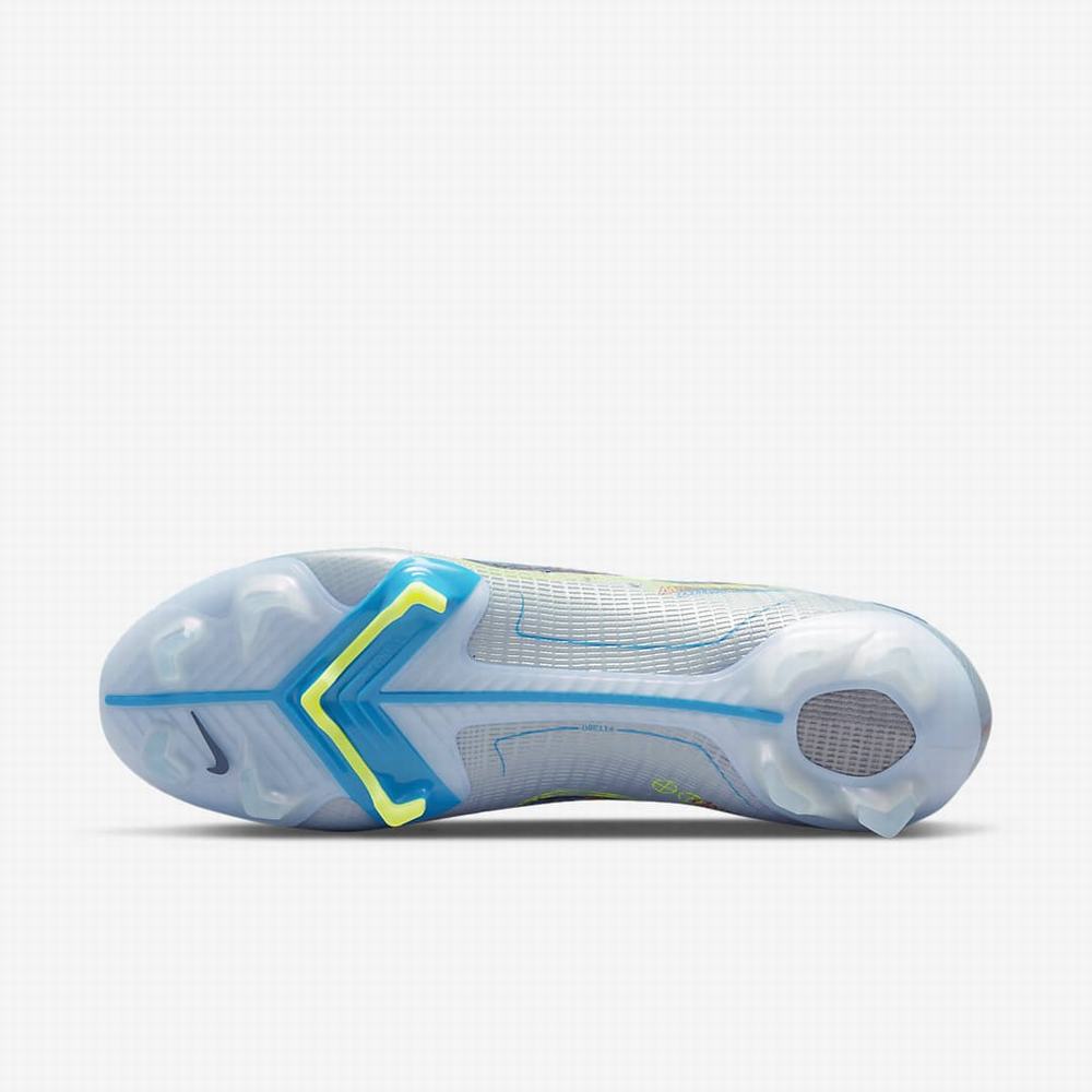 Nike Mercurial Vapor 14 Elite FG Firm-Ground Férfi Focicipő Szürke Kék Fekete Kék | NI9375-W02