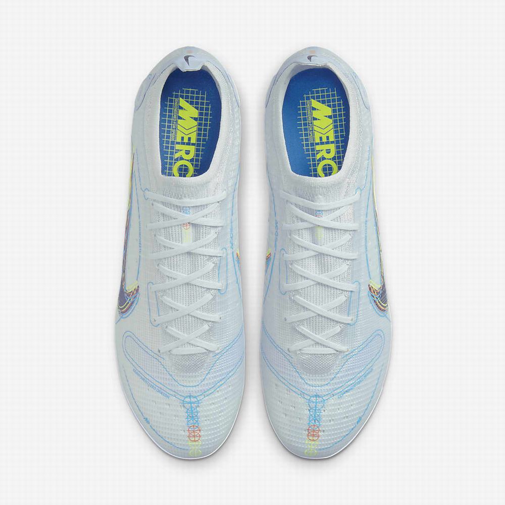 Nike Mercurial Vapor 14 Elite FG Firm-Ground Férfi Focicipő Szürke Kék Fekete Kék | NI9375-W02