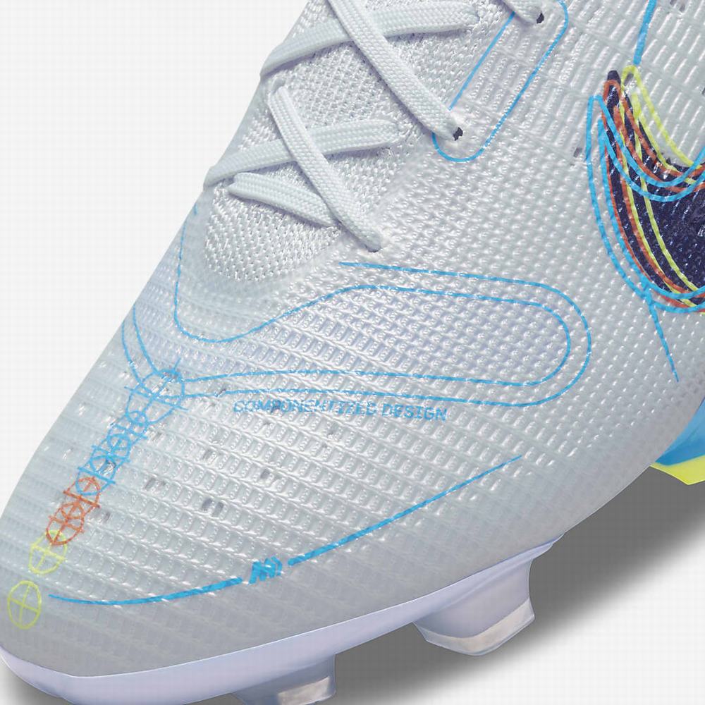 Nike Mercurial Vapor 14 Elite FG Firm-Ground Férfi Focicipő Szürke Kék Fekete Kék | NI9375-W02