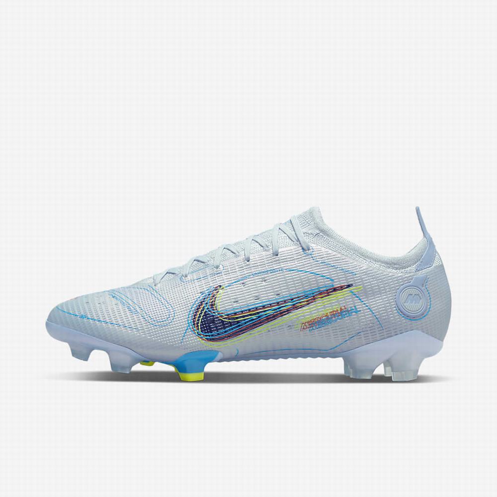 Nike Mercurial Vapor 14 Elite FG Firm-Ground Férfi Focicipő Szürke Kék Fekete Kék | NI9375-W02