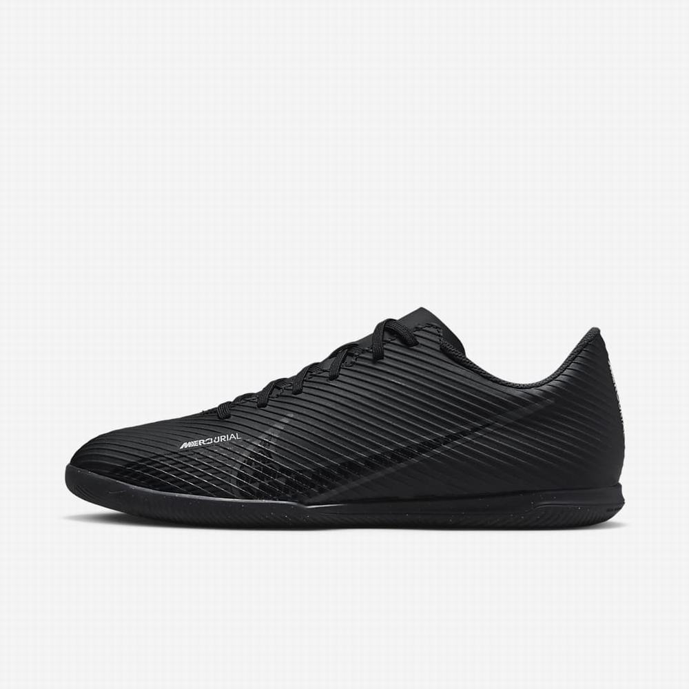Nike Mercurial Vapor 15 Club IC Férfi Focicipő Fekete Fehér Sötétszürke | NI6421-W16