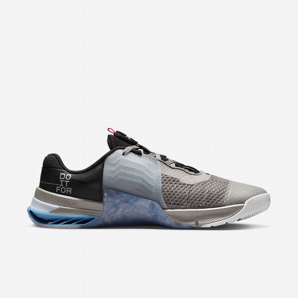 Nike Metcon 7 AMP Férfi Edzőcipő Szürke Fekete Kék | NI0324-R56