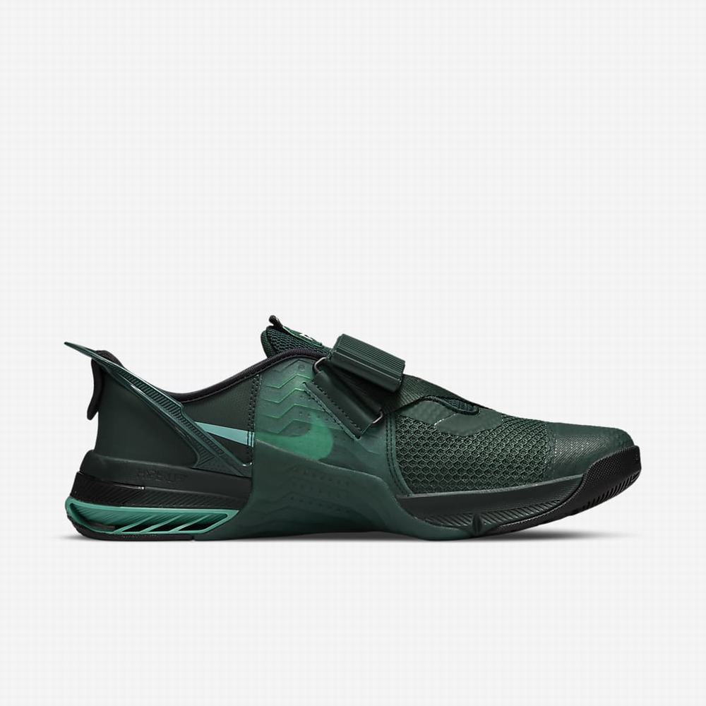 Nike Metcon 7 FlyEase Férfi Edzőcipő Zöld Fekete Világoskék Türkiz Színes | NI1863-Q93