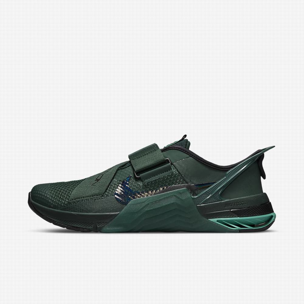 Nike Metcon 7 FlyEase Férfi Edzőcipő Zöld Fekete Világoskék Türkiz Színes | NI1863-Q93
