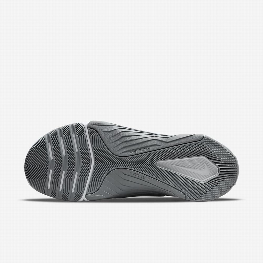 Nike Metcon 7 FlyEase Női Edzőcipő Fekete Szürke Fehér Platina | NI7862-J70
