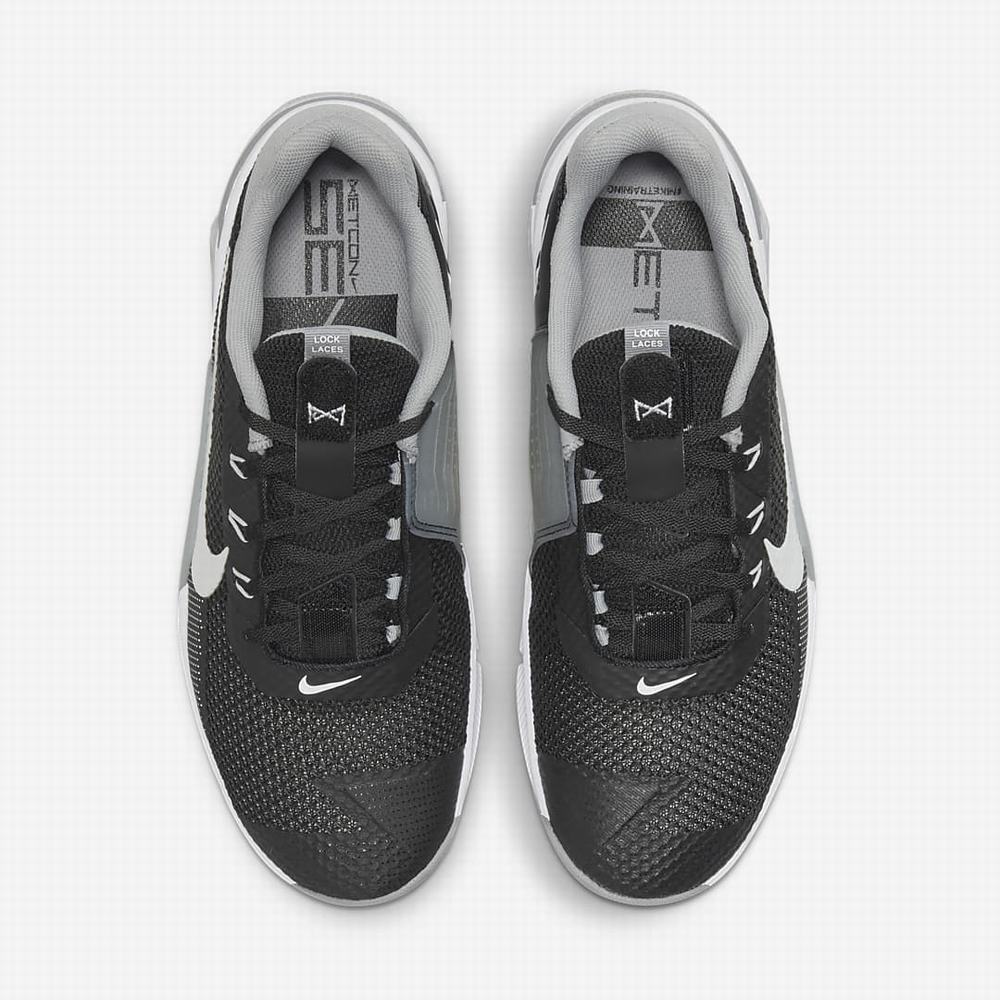 Nike Metcon 7 Férfi Edzőcipő Fekete Szürke Fehér Platina | NI1068-B92