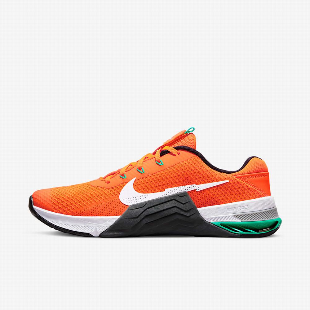 Nike Metcon 7 Férfi Edzőcipő Narancssárga Sötétszürke Türkiz Fehér | NI3091-D85